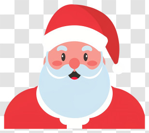 Santa Claus - Cartoon Santa Claus With Festive Hat Transparent PNG
