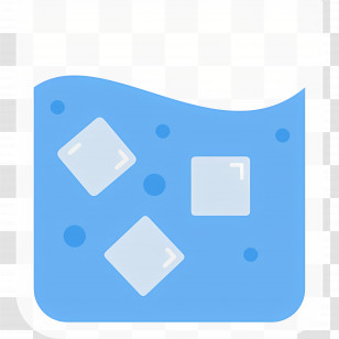 Water Glass - Glass Of Water With Ice Cubes Transparent PNG