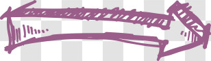 Arrow - Purple Hand-Drawn Arrow Transparent PNG