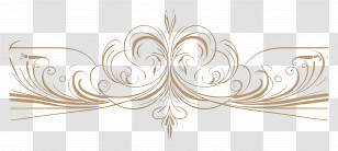 Decorative Horizontal Line - Elegant Ornamental Design Transparent PNG