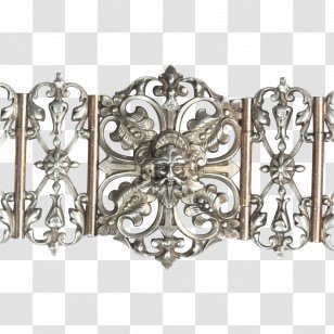 Silver Antique Lighting Bracelet French Language - People Transparent PNG