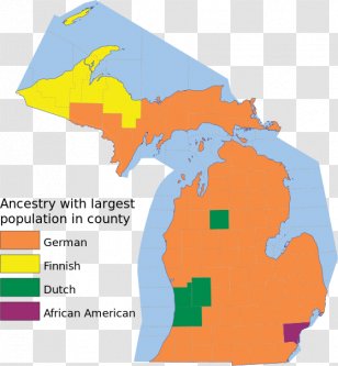 Michigan Ancestor Map European Americans Genealogy - Population - Arabic Culture Transparent PNG