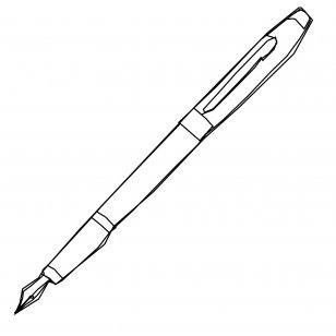 Fountain Pen Paper Clip Art - Softball Bat - Pens Cliparts Transparent PNG