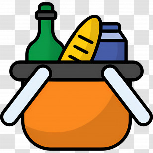 Food Gift Baskets - Grocery Shopping Basket Transparent PNG