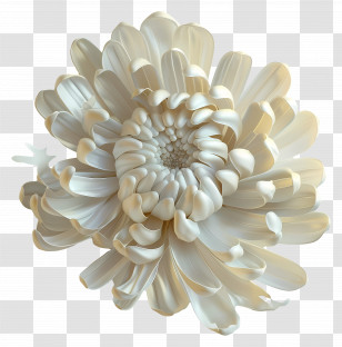 White Chrysanthemum - Beautiful White Chrysanthemum Flower Transparent PNG