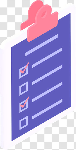 Icon - Isometric To-Do List With Checkmarks Transparent PNG
