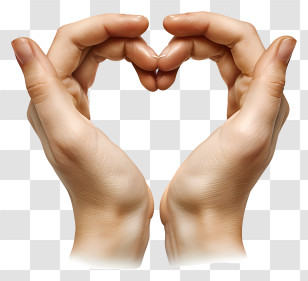 Emoji - Heart Shape With Hands Transparent PNG