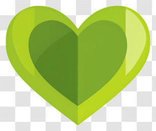 Green Heart - Green Heart Symbol For Nature And Love Transparent PNG