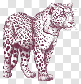Leopard - Detailed Illustration Of A Leopard Transparent PNG