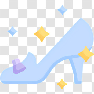 Cinderella Shoe - Sparkling High Heel Shoe Transparent PNG