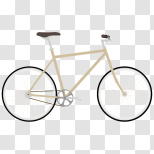 Unique Bicycle Design - Elegant Simple Bicycle Illustration Transparent PNG