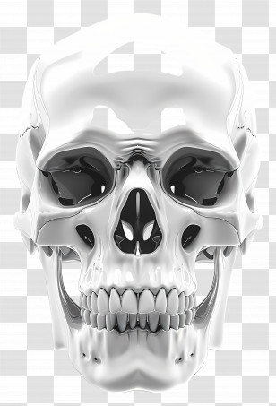 Skeleton Face - White Skull Illustration Transparent PNG
