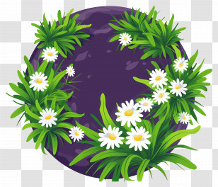 Plants Top View - Potted Plant With White Flowers Transparent PNG