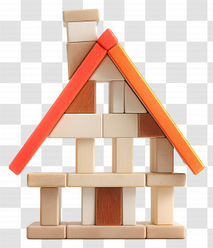 Toy House - Toy Block House Construction Transparent PNG