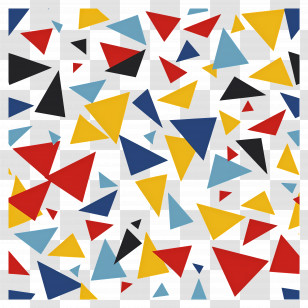 Abstract Background - Colorful Geometric Triangle Pattern Transparent PNG