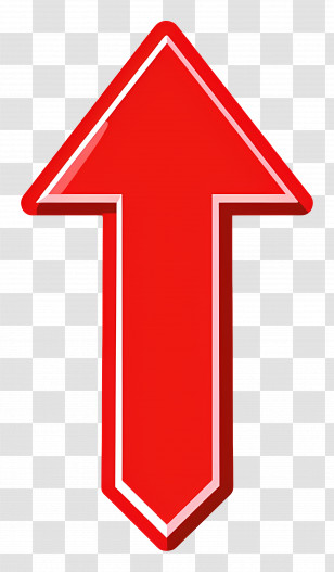Red Arrow Up - Red Up Arrow Transparent PNG