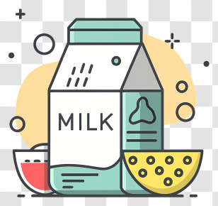 Cartoon - Milk Carton Illustration Transparent PNG