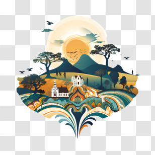 South Africa Heritage Day - Beautiful Sunrise Landscape Transparent PNG