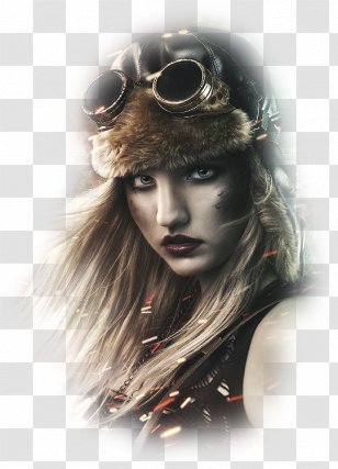 Photography Steampunk Cyberpunk Derivatives Cover Art - Brown Hair - Popart Transparent PNG