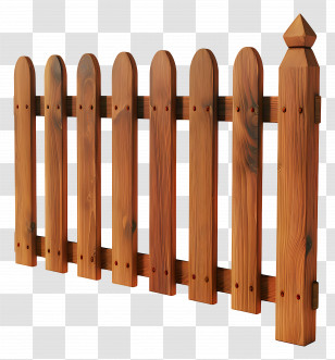 Picket Fence - Wooden Picket Fence Design For Outdoors Transparent PNG