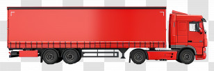 Cargo Truck Side View - Red Cargo Truck Used For Transport Transparent PNG