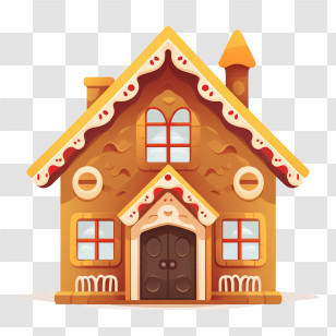 Gingerbread House
 - Decorative Gingerbread House For Christmas Transparent PNG