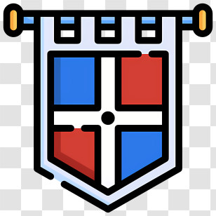 Dominican Republic Flag - Colorful Symbolic Flag Transparent PNG