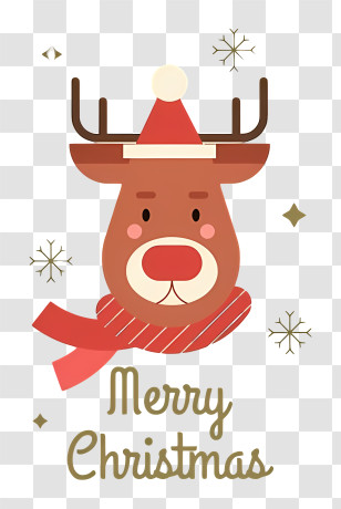 Reindeer - Merry Christmas Deer Illustration Transparent PNG