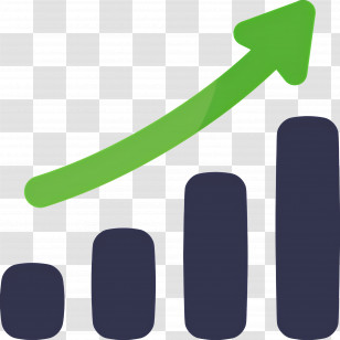 Growth Arrow - Business Growth Chart With Upward Arrow Transparent PNG