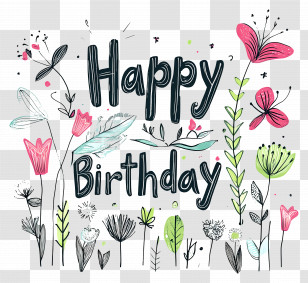 Happy Birthday - Happy Birthday Greeting Card Transparent PNG
