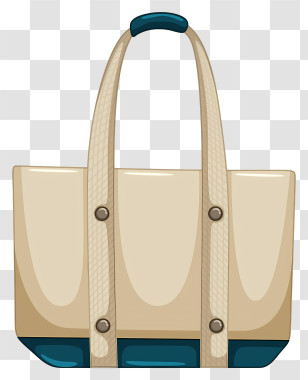 Beige Bag - Beige Handbag With Handles Illustration Transparent PNG