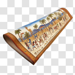Ancient Papyrus Scroll
 - Ancient Egyptian Scroll With Art Transparent PNG