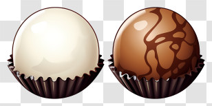 Chocolate Eggs - White And Milk Chocolate Truffles Transparent PNG