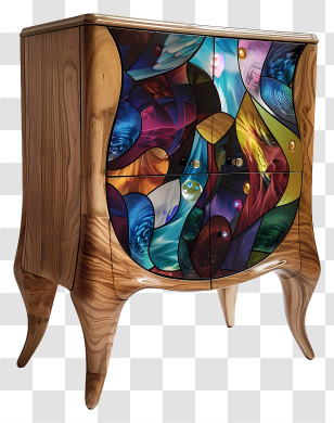 Cabinet - Colorful Wooden Cabinet Transparent PNG