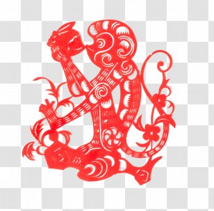 Chinese Zodiac Pig New Year Papercutting Rooster - Cartoon - Monkey Paper-cut Free Downloads Transparent PNG