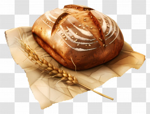 Rye Bread - Freshly Baked Bread With Wheat Transparent PNG