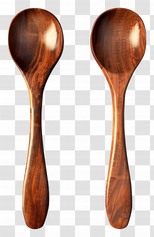 Wooden Spoon - Pair Of Wooden Cooking Spoons Transparent PNG