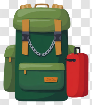 Camping Backpack - Outdoor Adventure Green Backpack Transparent PNG