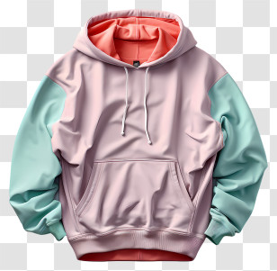 Hoodie - Casual Hoodie In Soft Pastel Tones Transparent PNG
