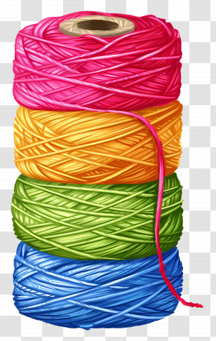Skein Of Thread - Colorful Yarn For Knitting And Crafts Transparent PNG