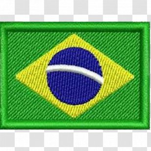 Flag Of Brazil Embroidery Embroidered Patch Transparent PNG