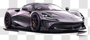 Pininfarina Battista - Sleek And Stylish Black Sports Car Design Transparent PNG