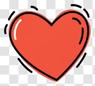 Cartoon - Red Cartoon Heart Illustration Of Love Transparent PNG