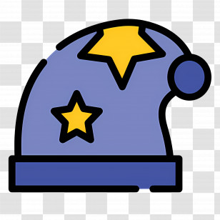 Sleeping Cap - Cute Sleep Hat With Stars Transparent PNG