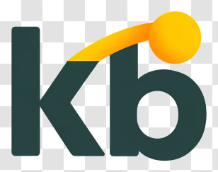 Kb Logo - Kb Modern Logo With Yellow Orb Transparent PNG
