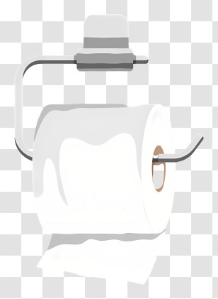 Toilet Tissue - Toilet Paper Roll On Holder Transparent PNG
