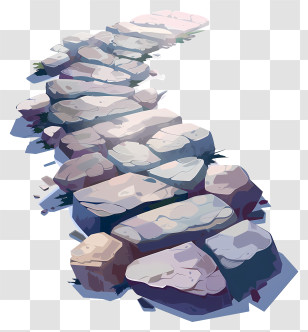 Stone Path - Rustic Stone Pathway For Outdoor Settings Transparent PNG