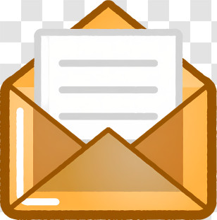Icon - Open Envelope With Letter Graphic Transparent PNG
