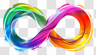 Rainbow Infinity Sign - Colorful Infinity Symbol Artwork Transparent PNG