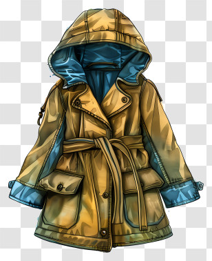 Coat - Stylish Raincoat Illustration Transparent PNG